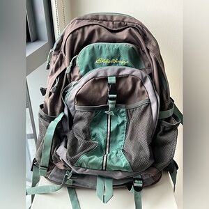 Eddie Bauer Teal and Brown Gender Neutral Backpack